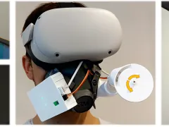 Teaser image: AirRes Mask: A Precise and Robust Virtual Reality Breathing Interface Utilizing Breathing Resistance as Output Modality
