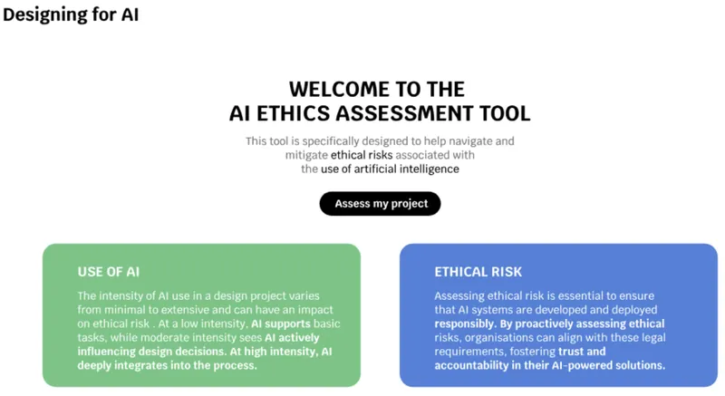 Teaser image: Ethics and AI: Designing an Interactive Self-Assessment Tool for Ethical Implementation of AI-enabled Projects
